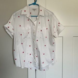 Madewell Courier Shirt Embroidered Stars